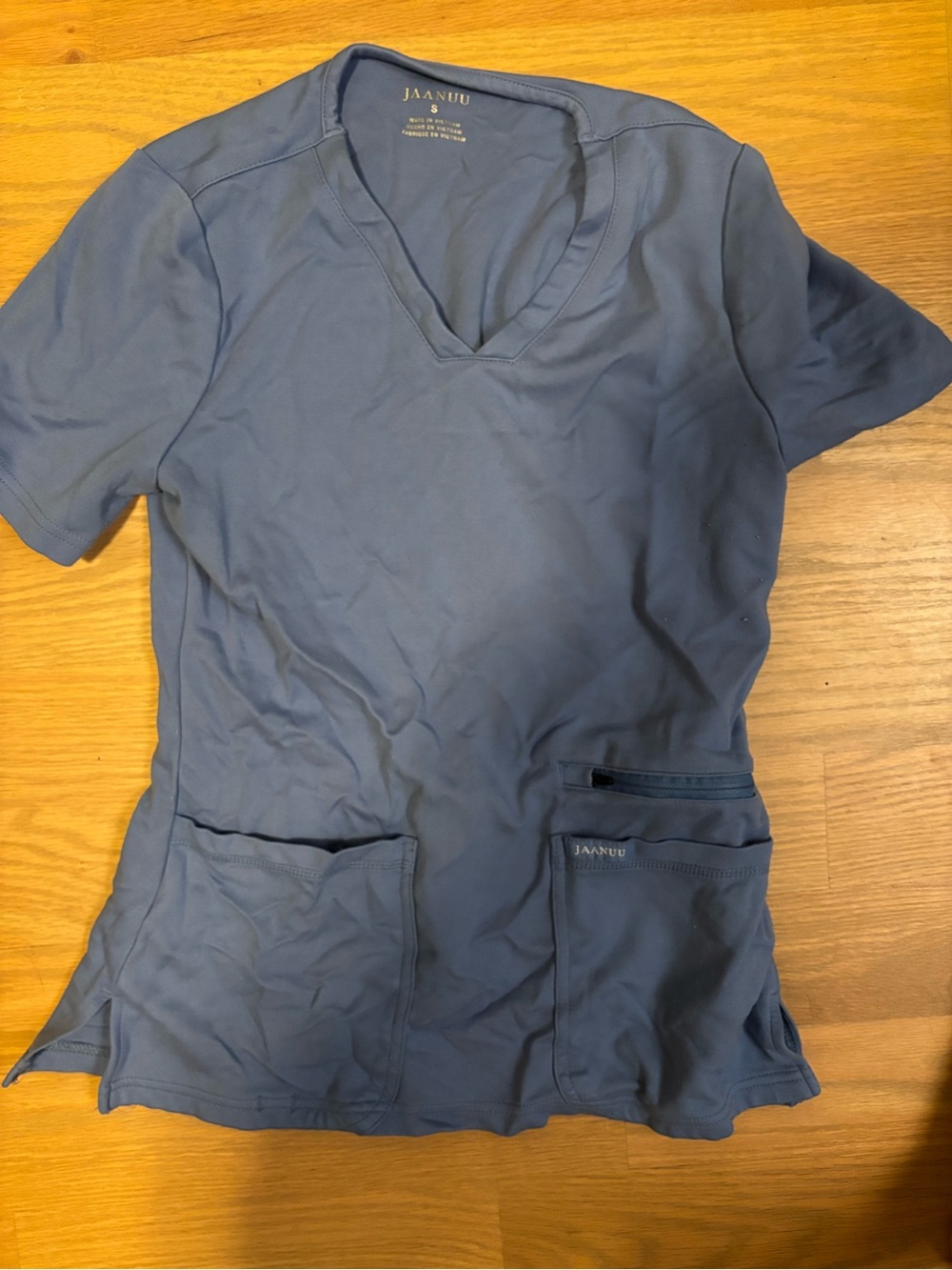 Jaanuu Slate Blue V-Neck Medical Scrub set